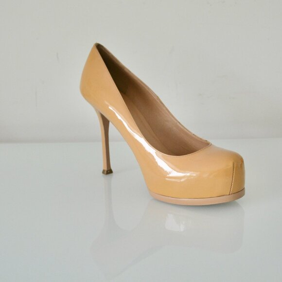 NIB Yves Saint Laurent Tribtoo Tribute  Leather Pumps Shoes